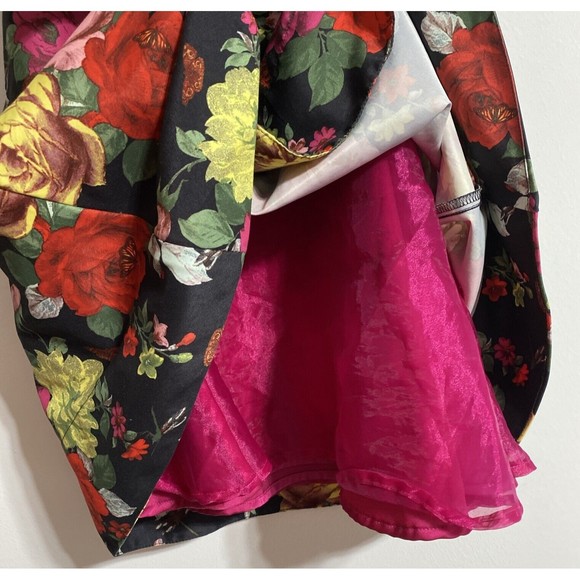 Baker by Ted Baker Dress Girls 8 M Kids Youth Floral Roses Fit And Flare Fancy - Picture 8 of 11
